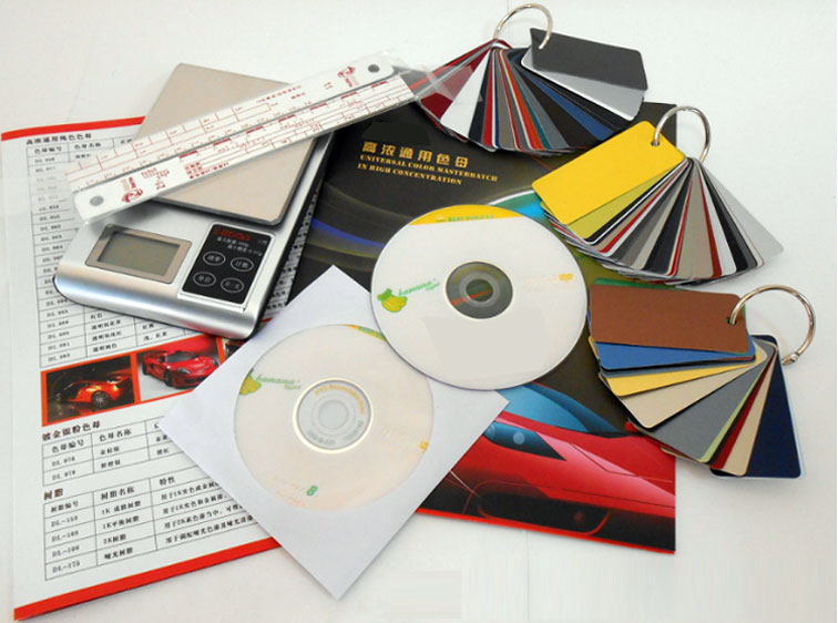 汽車調漆系統光盤、色卡、電子稱